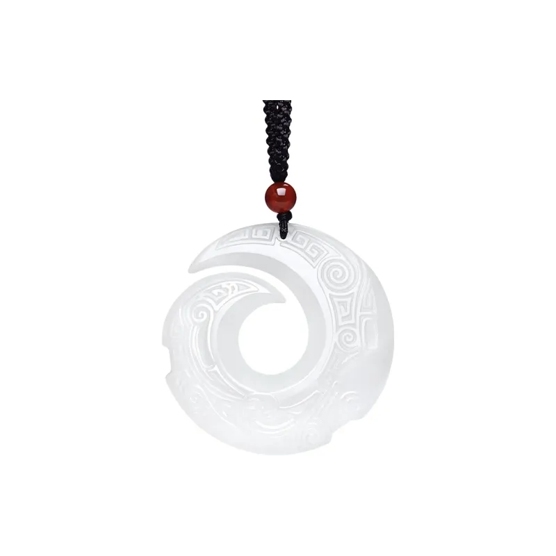 YUYIHUAN Hetian Jade Pendants White Jade Unisex-0