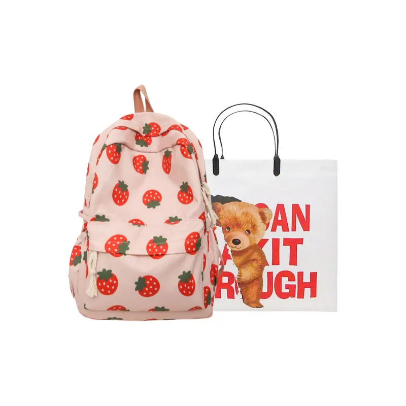Worm's Home Nylon Backpack Regular Women's White/Pink-5
