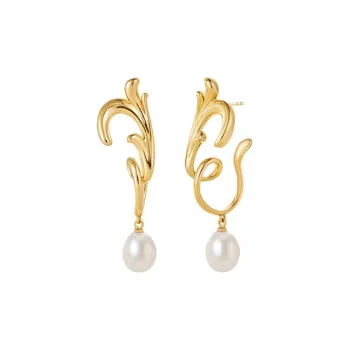 Amber Lollipop Lilith Garden Collection Pearl Earrings Women's