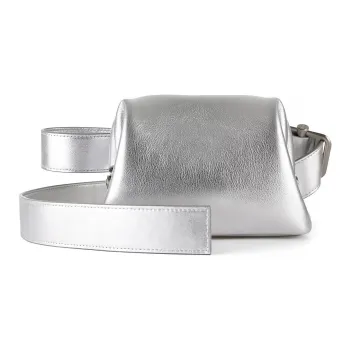 OSOI Cow Leather Shoulder Bag Crossbody Bag Regular Women's Silver