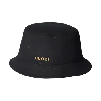 GUCCI Canvas Bucket Hats Unisex Black