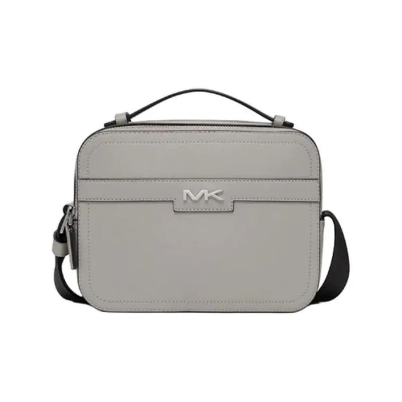 MICHAEL KORS MK Cooper Artificial Leather Camera Bag Handbag Shoulder Bag Crossbody Bag Men's Pearl Gray-0