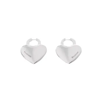 Balenciaga Copper Brass Silver Copper Earrings Women's Silver