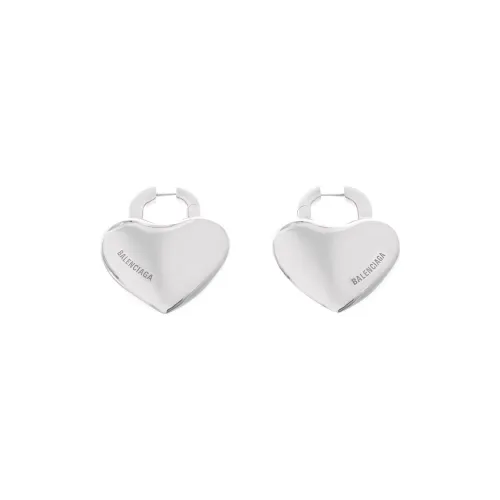 Balenciaga Copper Brass Silver Copper Earrings Women's Silver