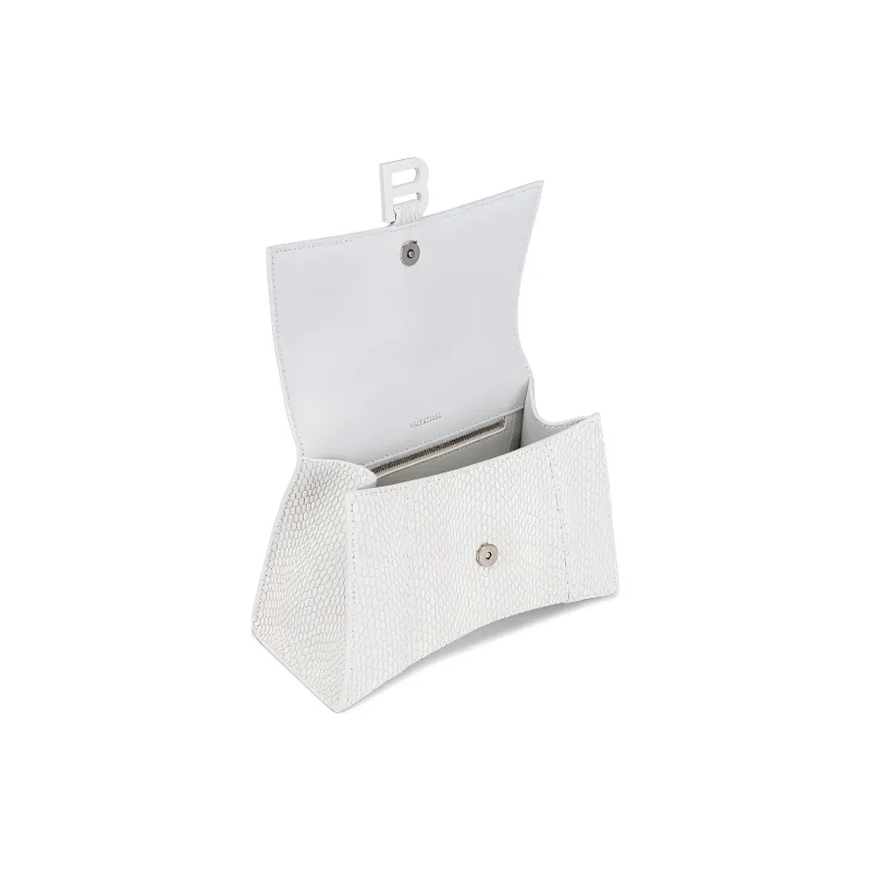 Balenciaga Hourglass Leather Hourglass Bag Shoulder Bag Crossbody Bag Handbag Small Size Women's White-4