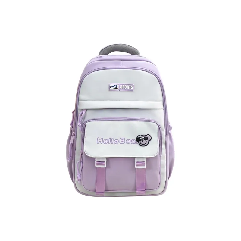 Yalu Nylon Backpack Unisex Black/Burgundy/Purple/Orange/Khaki/Lake Blue-4
