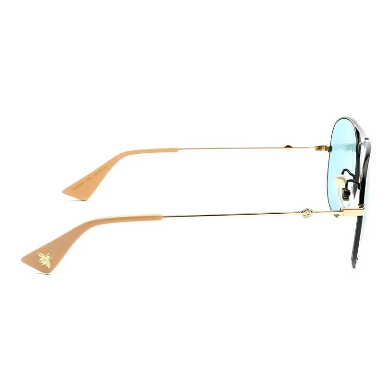 GUCCI Metal Aviator Sunglasses Men's Black-2