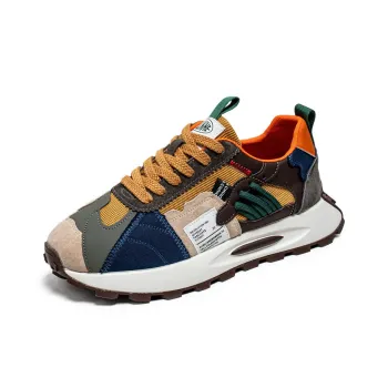 MABEL&CO Slip Resistant Low Top Casual Shoes Men's Khaki Green
