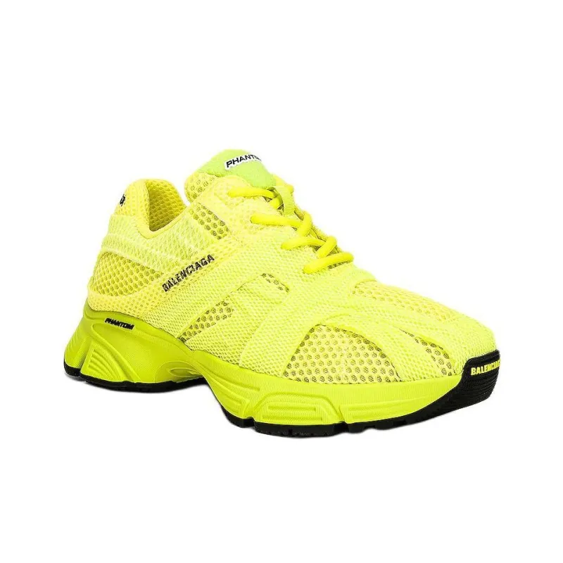 Balenciaga Phantom Low-Top Casual Shoes Men's Neon Yellow-2
