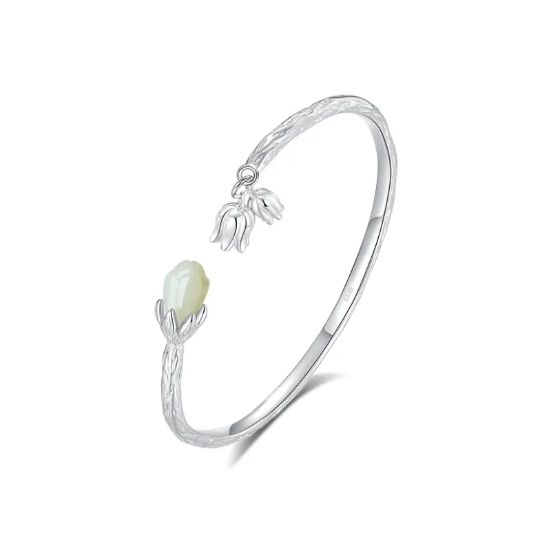 Otoshi S999 Fine Silver Bangles Women's Bestie/Couple Love Saint Birthday Anniversary Confession Gift-0