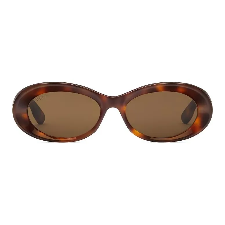 GUCCI Eyewear Tortoiseshell Oval frame Sunglasses-0