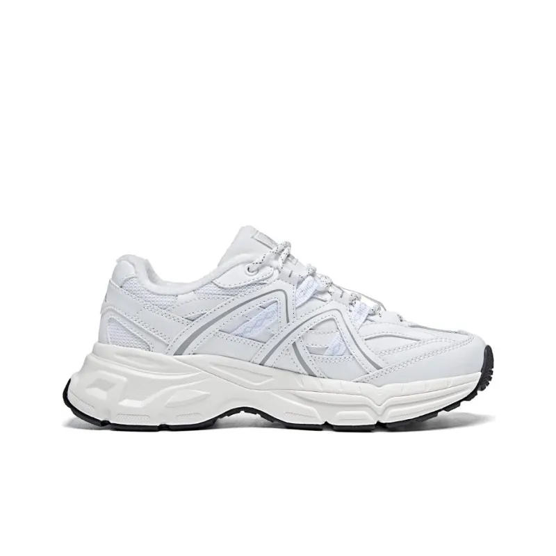 Kappa Anti Slip Wear Resistant Low Top Chunky Sneakers Unisex White Gray-2