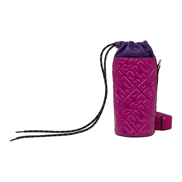 Ecco Cow Leather Bucket Bag Portable Crossbody Bag Shoulder Bag Mini Women's Dark Purple-1
