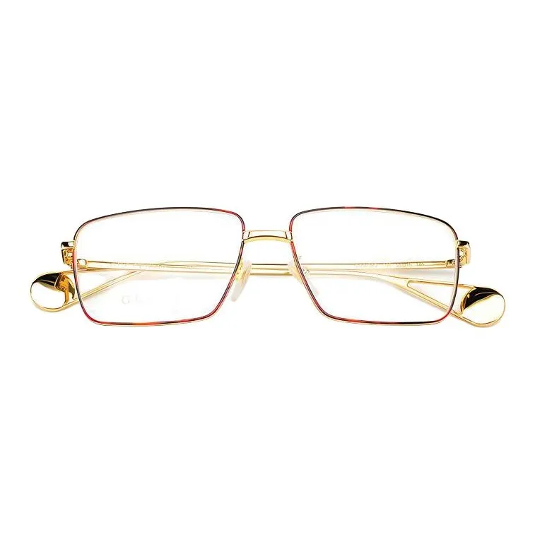 GUCCI Eyeglass Frames Unisex Gold-3
