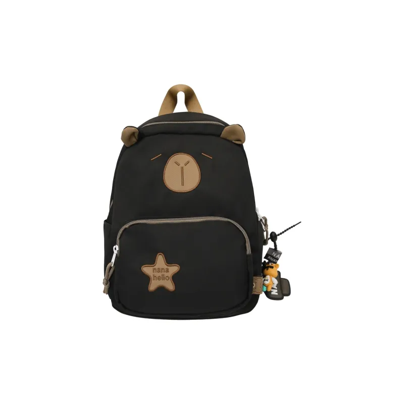 GOBLIN SHARKS 1759 Nylon Backpack Unisex Dark Khaki/Light Khaki/White Pink/Black-14