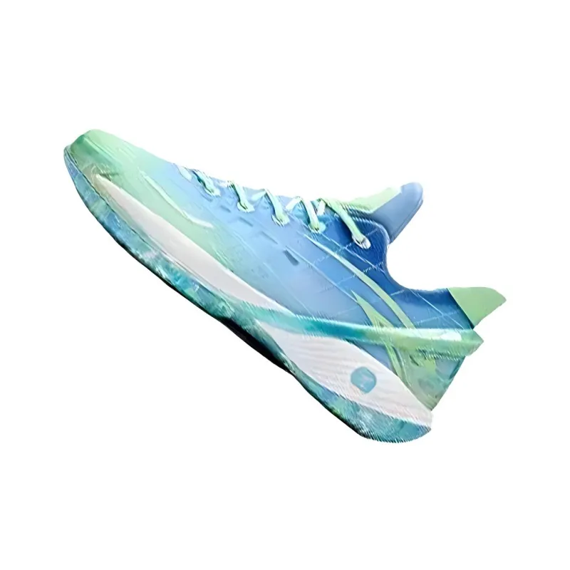 Anta Light Madness 2024 Cushioning Slip Resistant Low Top Basketball Shoes Men's Blue Green-3
