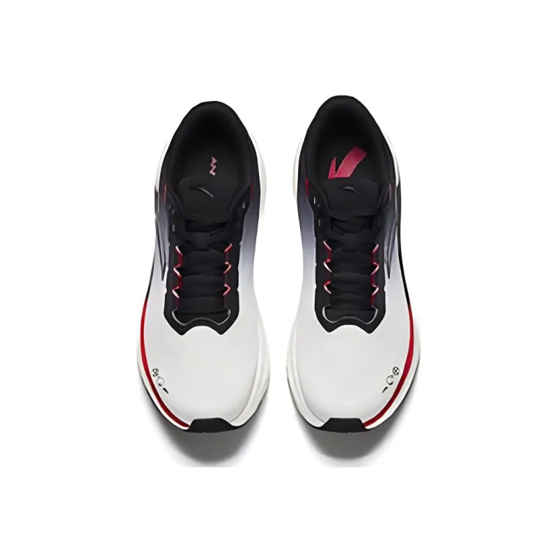 Anta Cushioned Slip Resistant Low Top Casual Running Shoes Men's White Black-2
