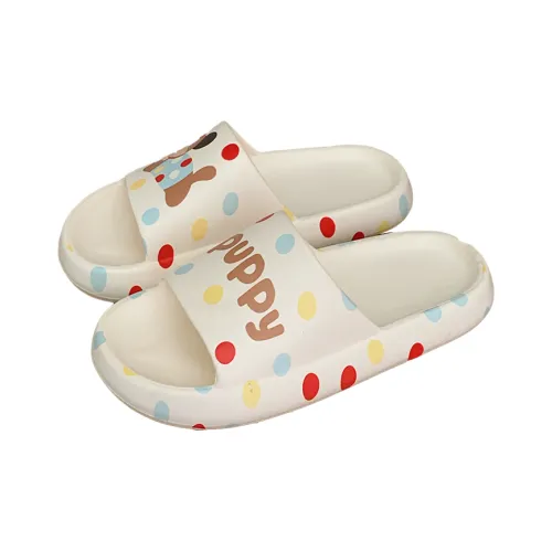 Thin Strips Sandal Slippers Unisex White