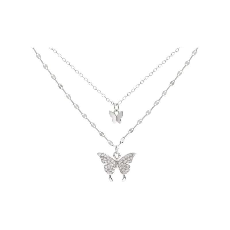 CHIEMOT S925 Silver Collarbone Chain Women's-0