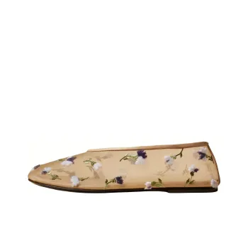 KHAITE The Marcy Floral embroidered Ballerina Shoes Women's