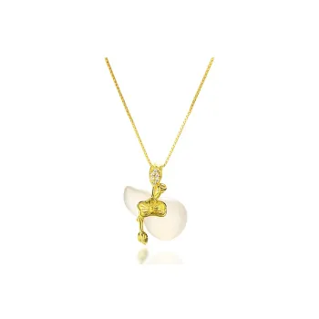 Gold Of China Chalcedony Necklaces Unisex