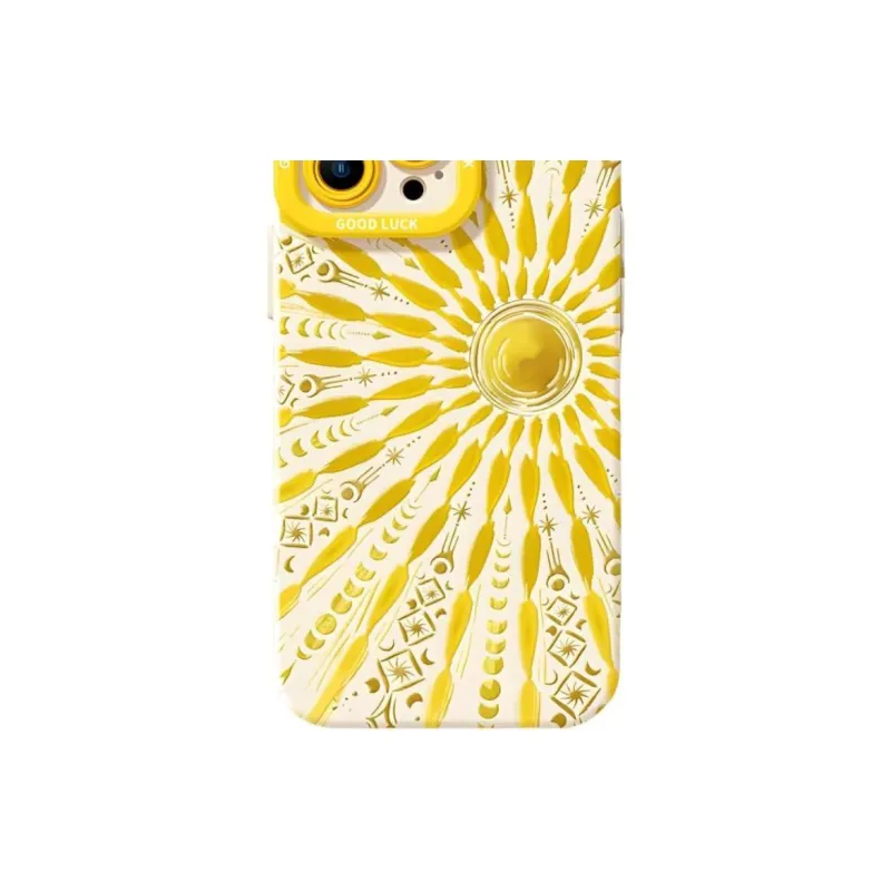 Wei Xin Silicone Material Gold Totem Phone Cases Compatible With IPhone 16/15 Pro Max/Apple 13/14 Pro/Max-2