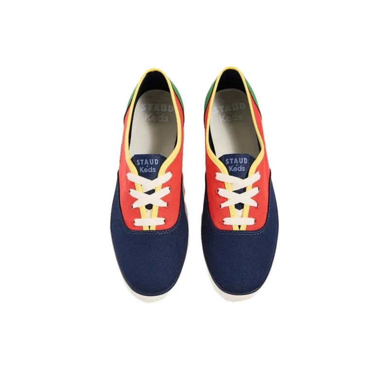 Keds x Staud Champion Low-Top Canvas Shoes Women's Red-3