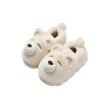 Meter Cute Cartoon Bear Fall And Winter Moon Shoes Fully Enclosed Cotton Slipper Shoes Cartoon Couple Warm Padded Shoes