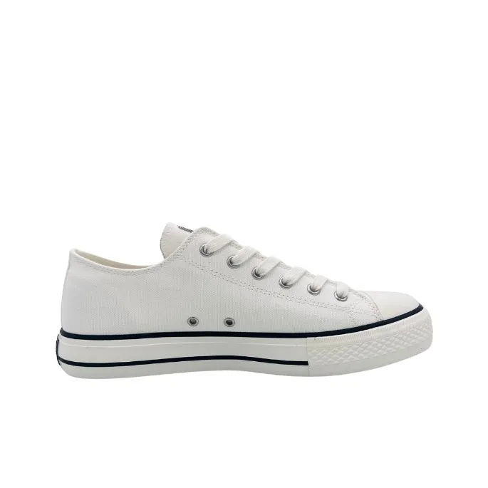 QIANJIN Low Top Canvas Shoes Men's Ecru-1