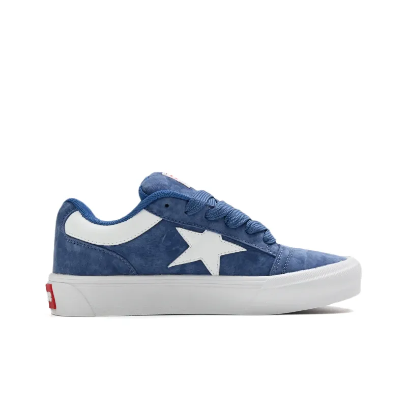 UNNCC Anti Slip Wear Resistant Low Top Skateboard Shoes Unisex Dark Blue-1