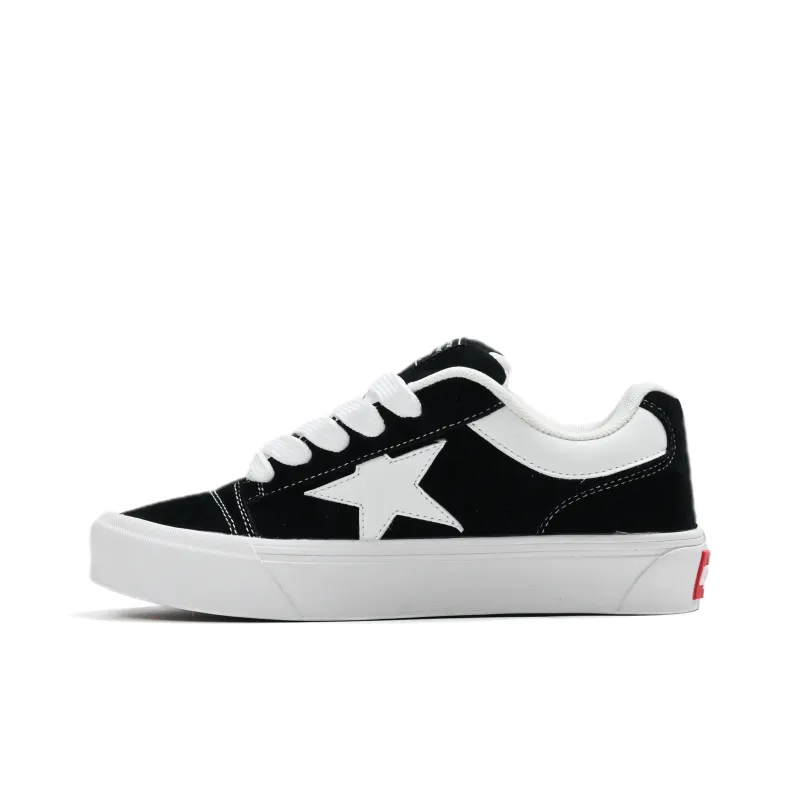 UNNCC Coverage Anti Slip And Wear Resistant Low Top Skateboard Shoes Unisex Black-0