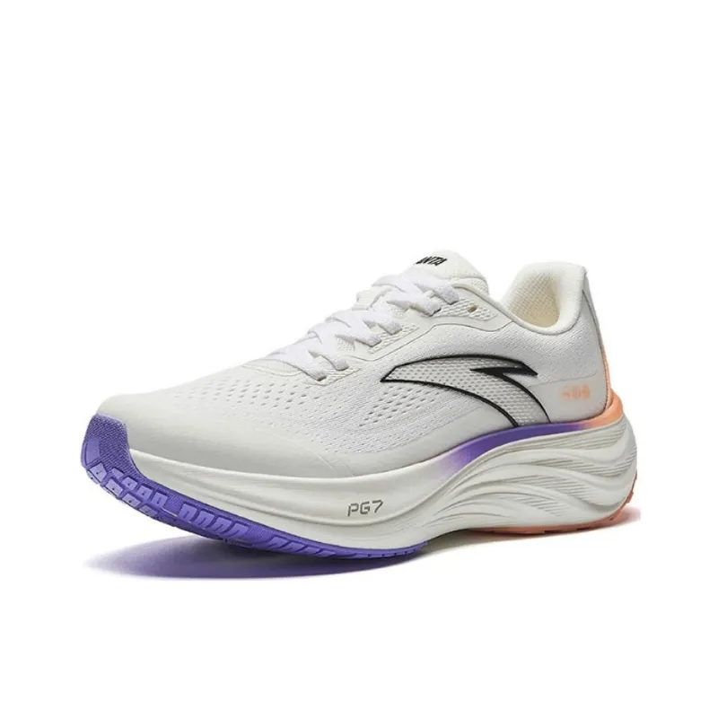 Anta Wear Resistant Cushioning Rebound Low Top Casual Running Shoes Women's Papyrus White-1