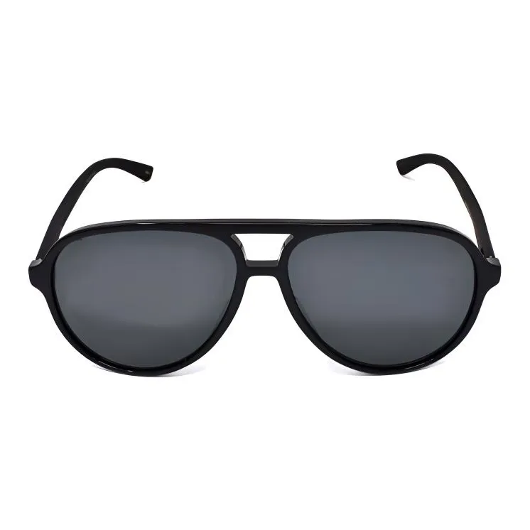GUCCI Plastic Aviator Sunglasses Men's Black-1