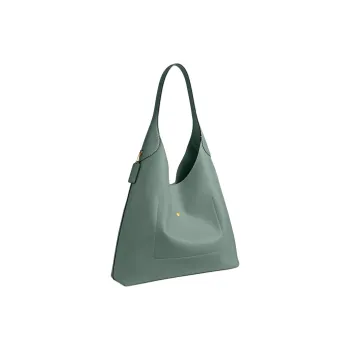 COACH Brooklyn Grain Leather Handbag, Shoulder Bag Large Size Women's Sage