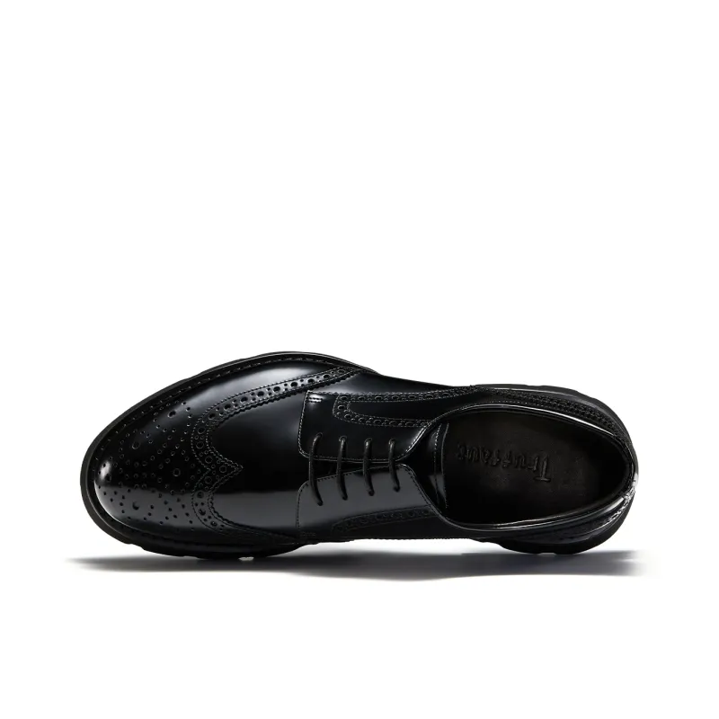 TRUFFAUT Brogues Small Leather Shoes Derby Shoes Men's Black-3
