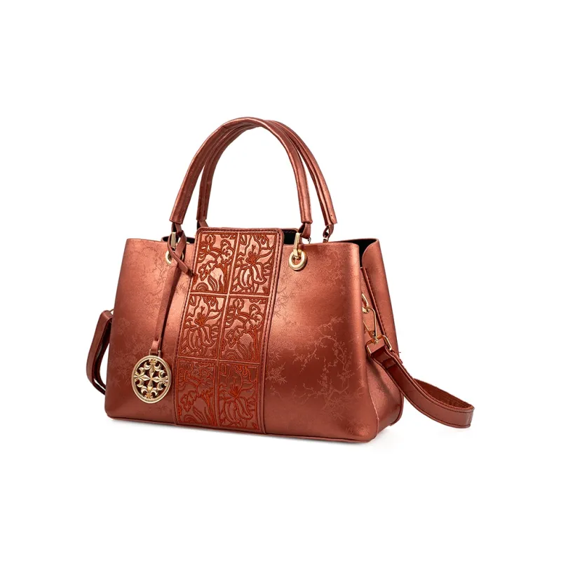 Vigno Synthetic Leather Tote Bag Shopping Bag Crossbody One Shoulder Handbags Regular Women's Red-1