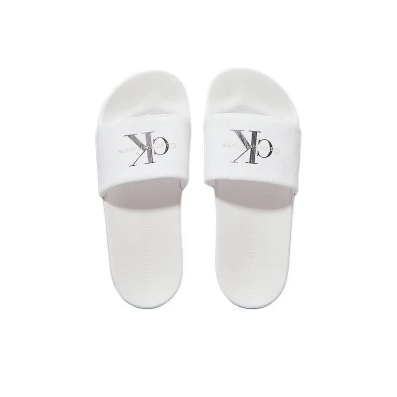 CALVIN KLEIN Slide Slippers Women's White-4