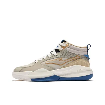 Erke Tang Palace Night Garden 3V2 Anti Slip Wear Resistant High Top Skateboard Shoes Men's Beige Blue Brown