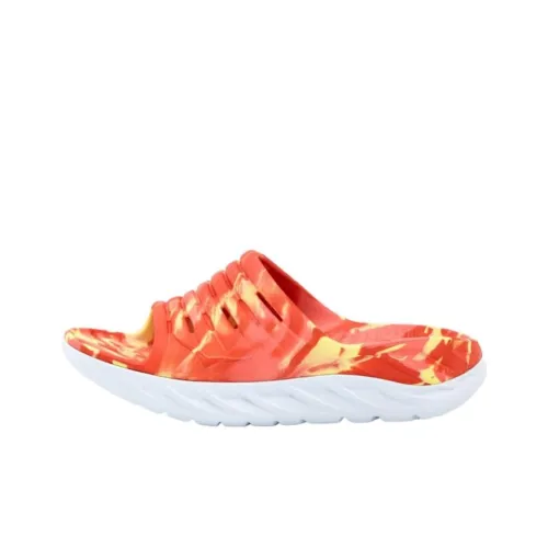 HOKA ONE ONE Ora Recovery Slide Swirl Yellow Pear Fiesta