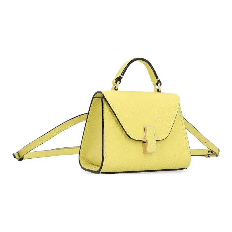 Valextra Calfskin Portable One Shoulder Crossbody Fanny Pack Women's Yellow-1
