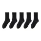 High Elastic Crew Socks Combination ⑤ (Black+Black+Black+Black+Black)