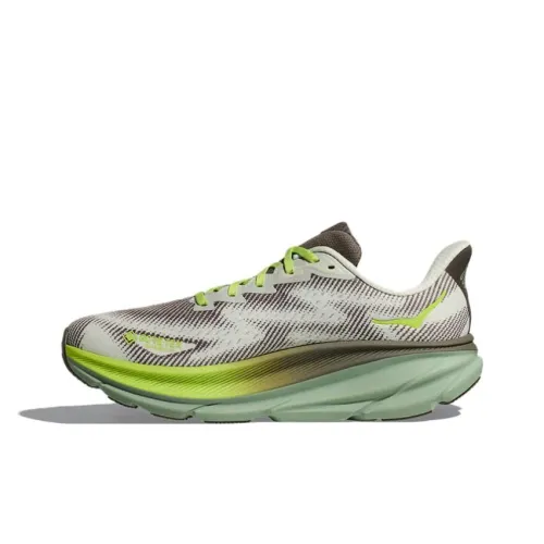 HOKA ONE ONE Clifton 9 Slip Resistant, Abrasion Resistant, Breathable Low Top Running Shoes Unisex Gray