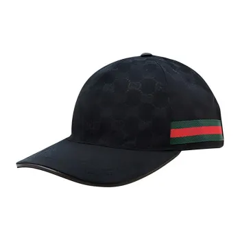 GUCCI Canvas Baseball Caps Unisex Black