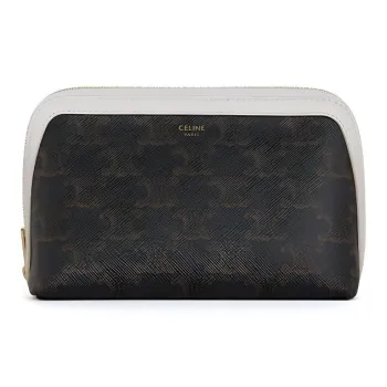 CELINE Sheepskin Chain Bag, Shoulder Bag, Crossbody Bag, Clutch Women's White, Tawny