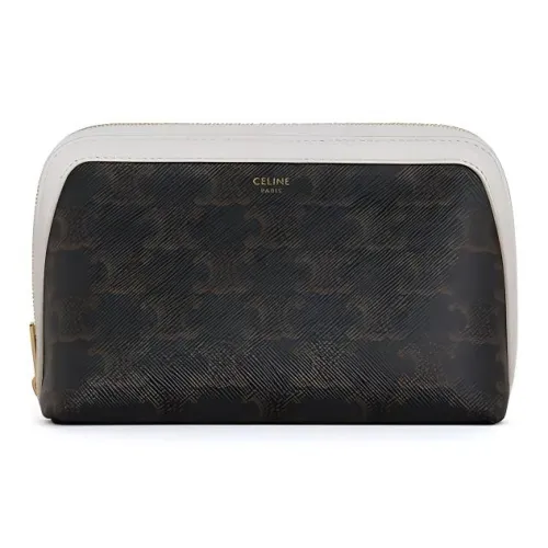 CELINE Sheepskin Chain Bag, Shoulder Bag, Crossbody Bag, Clutch Women's White, Tawny