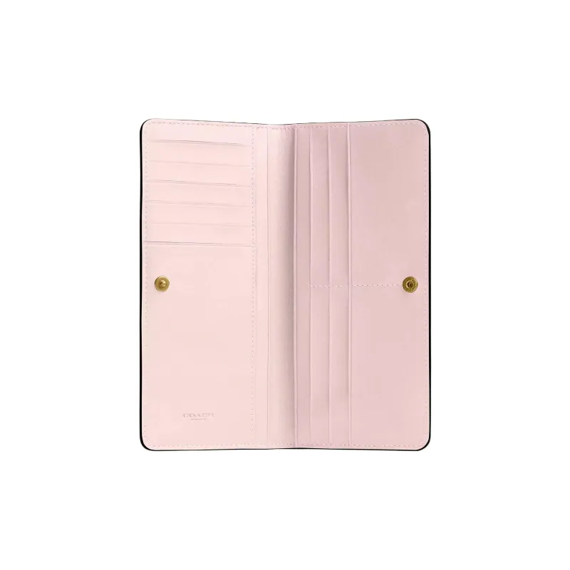 COACH Calfskin Wallet Small Size Women's Blush Color-2