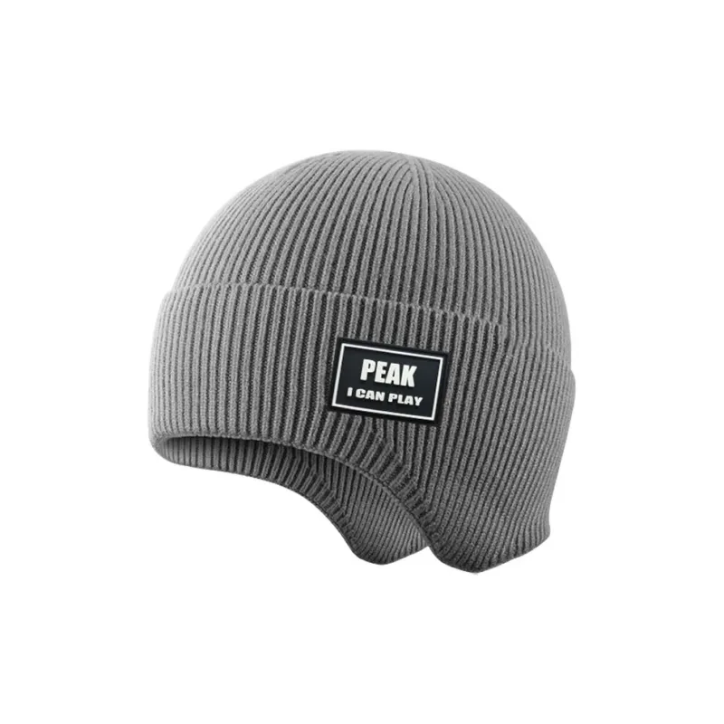 PEAK Polyester Beanies Unisex Black/Gray-3