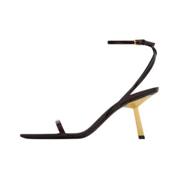 SAINT LAURENT Lee Strap Sandals 7.5cm Women's Ice Chestnut