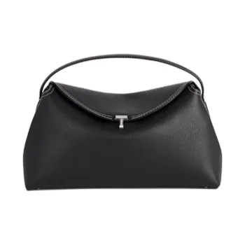 TOTEME Cow Leather Shoulder Bag Crossbody Bag Handbag Medium Size Women's Black