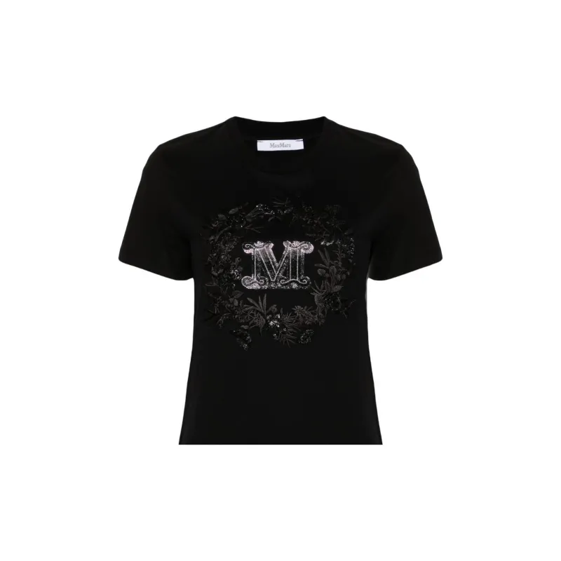 MaxMara Logo Embellished Crewneck T Shirt-2
